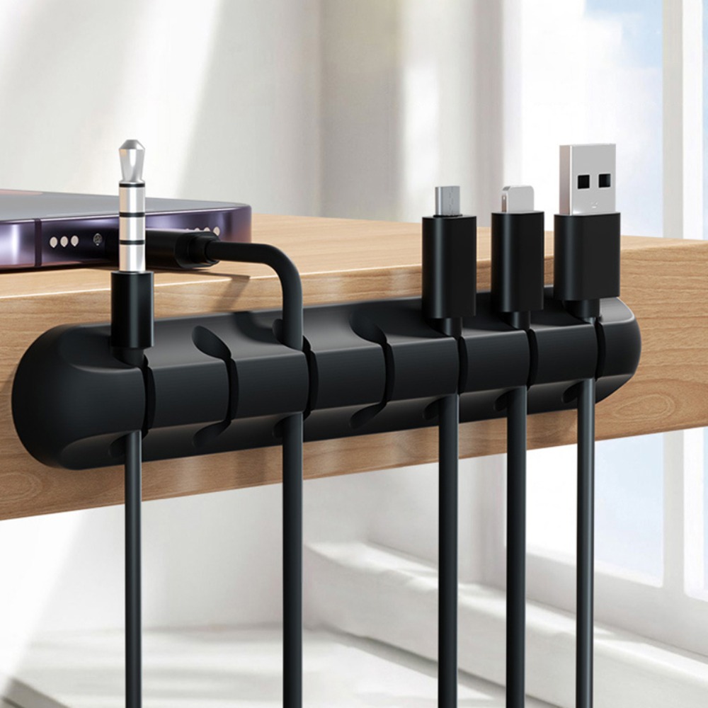 New Black Cable Organizer Flex - Cable Lock Flexible recension och pris