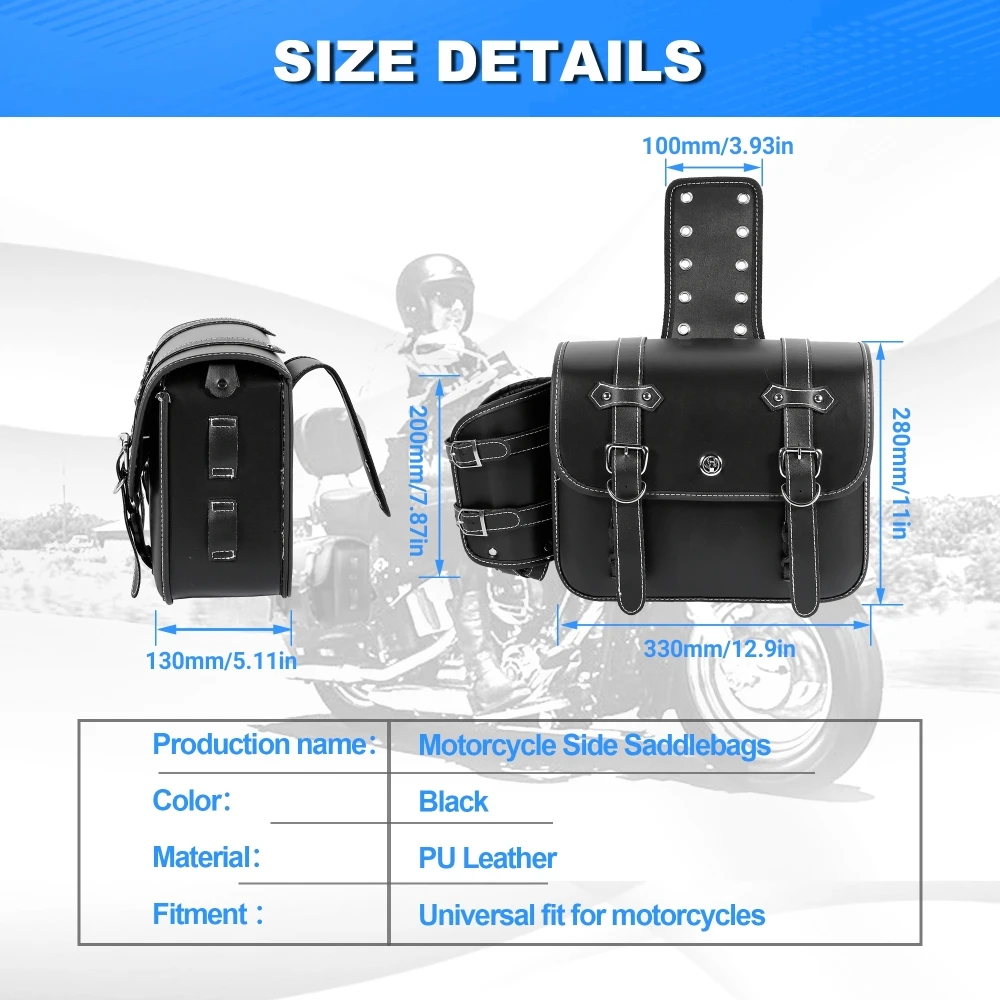 Motorcycle Saddlebags with Cup - Panniers Waterproof Rear recension och pris